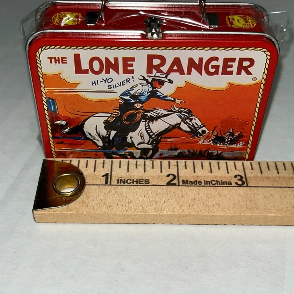 1997 Hallmark Keepsake Ornament The Longer Ranger Pressed Tin Lunch Box Ornament